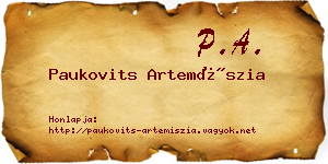 Paukovits Artemíszia névjegykártya